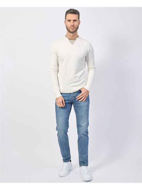 Yes Zee viscose blend sweater with double collar effect YES ZEE | M865-MR000107